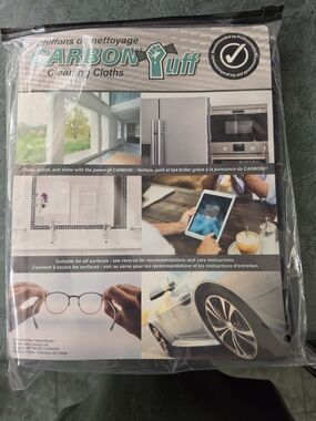 Carbon Yuff Cleaning Cloths - Black & Gray